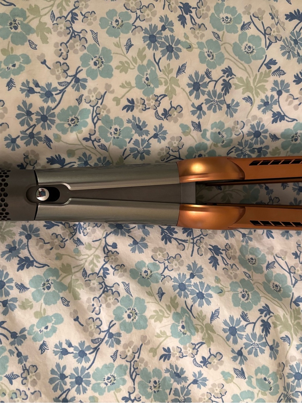 Dyson AirStrait hair straightener in gray and copper